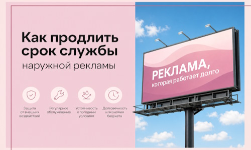 Как продлить срок службы наружной рекламы в  Кинешме